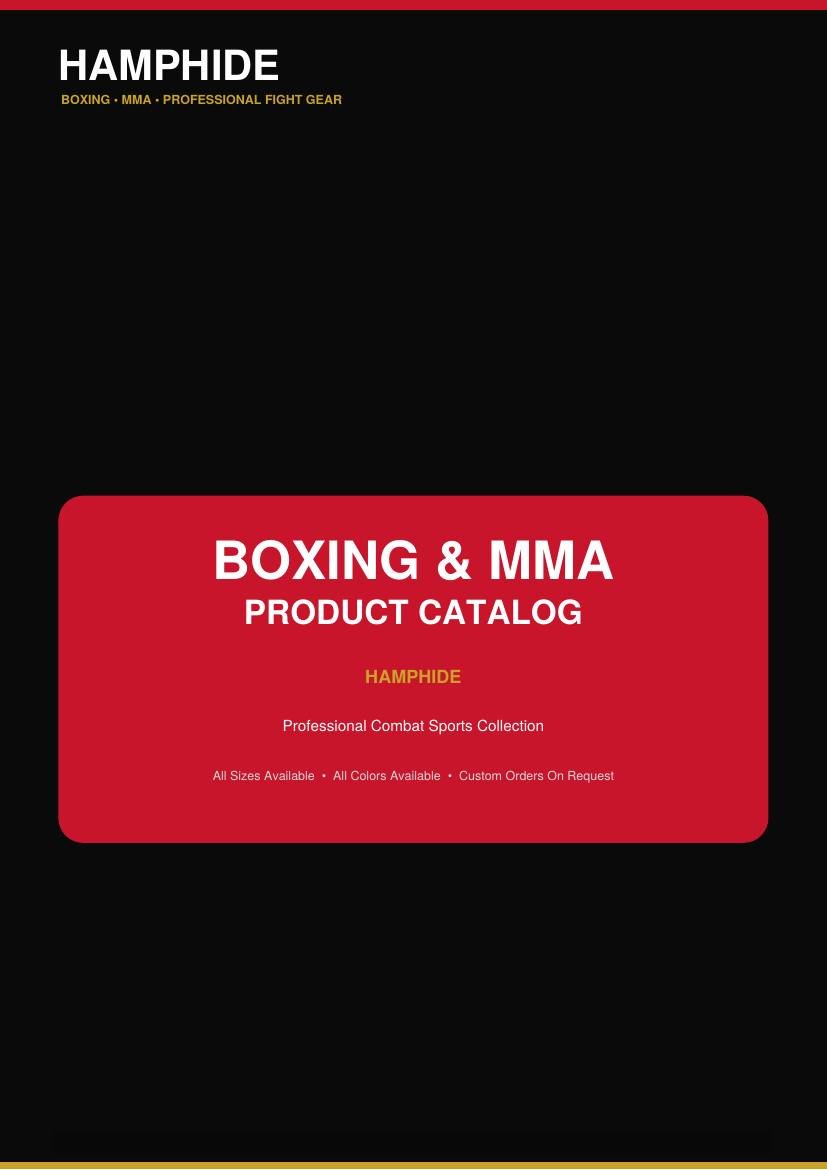 Hamphide boxing and MMA catalog cover